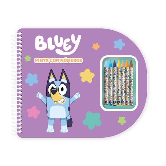 Bluey Pinta Con Números. Libreta Espiral