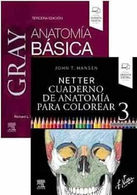 Lote Mini Drake - Hansen Gray. Anatomía Básica 3ª Ed. + Netter. Cuader