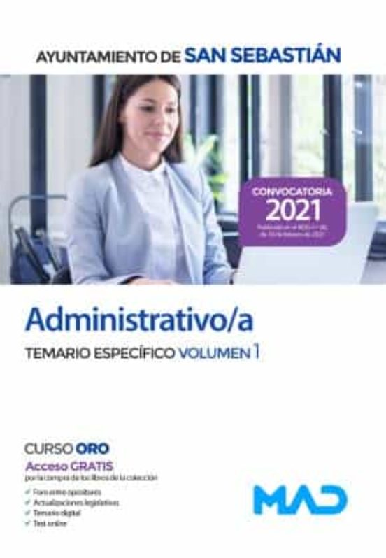 Administrativo/a Ayuntamiento De San Sebastián Temario Específico Volu