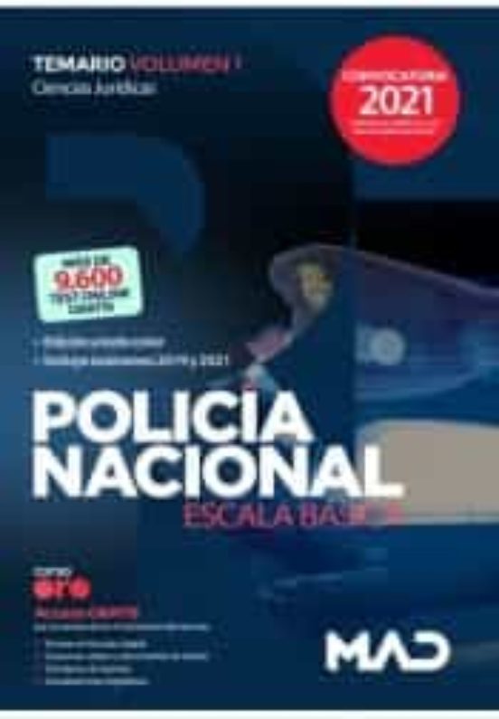 Policía Nacional Escala Básica Temario Volumen I