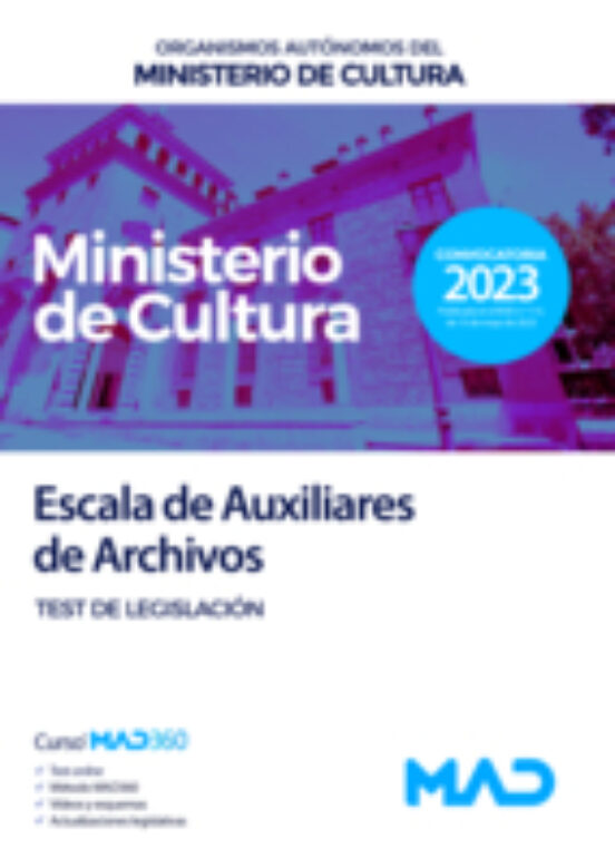 Escala De Auxiliares De Archivos. Test De Legislacion Organismos Auton