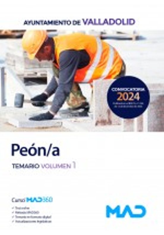 Peon/a Del Ayutamiento De Valladolid. Temario Y Test