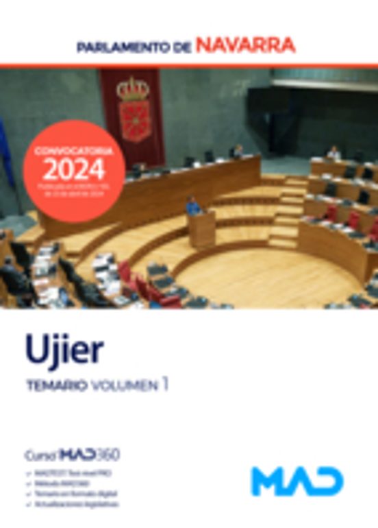 Ujier Parlamento De Navarra. Temario Volumen 1