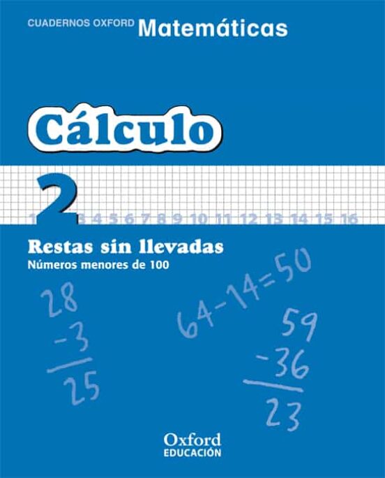 Cuaderno Matematicas: Calculo 2: Restas Sin Llevadas: Numeros Men Ores