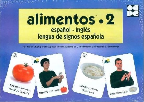 Alimentos 2: Español-ingles. Lengua De Signos Española