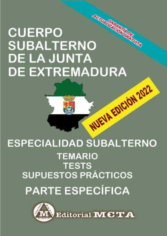 Cuerpo Subalterno Especialidad Subalterno Temario Específico