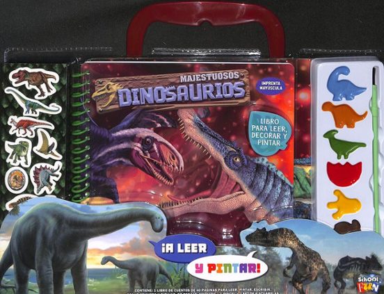 ¡a Leer Y Pintar! Majestuosos Dinosaurios