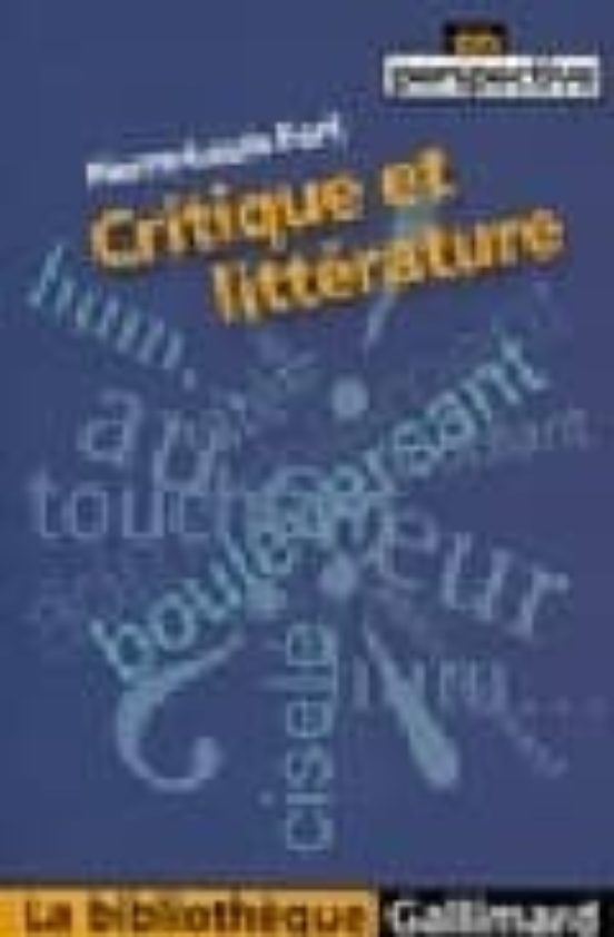 Critique Et Litterature