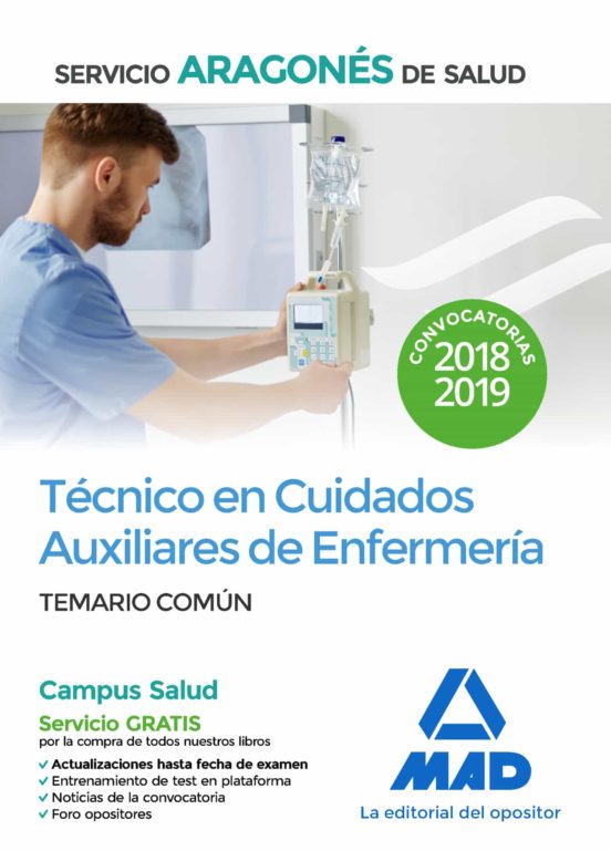 Técnico En Cuidados Auxiliares De Enfermería Del Servicio Aragonés De Salud. Temario Común
