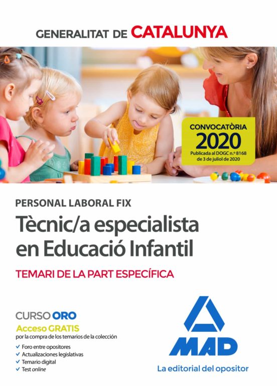 Personal Laboral Fix De Tècnic/a Especialista En Educació Infantil De La Generalitat De Catalunya. Temari De La Part Específica