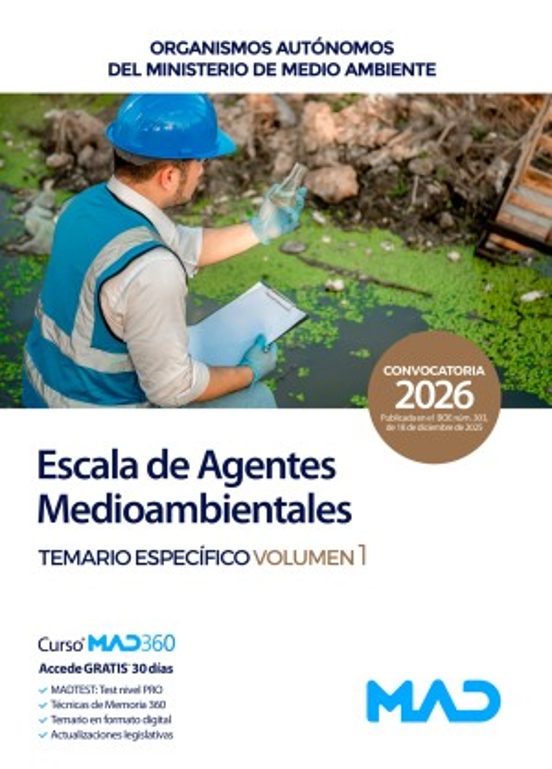 Escala De Agentes Medioambientales. Temario Específico Volumen 1. Orga