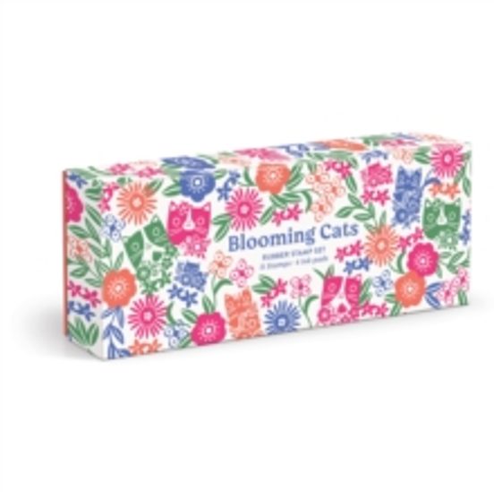 Blooming Cats Rubber Stamp Set