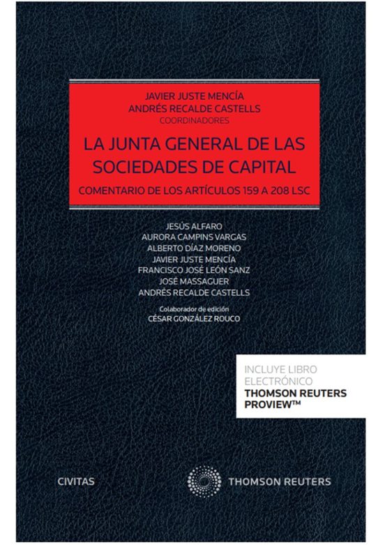 Civitas: Junta General De Las Sociedades De Capital.comentario De Los