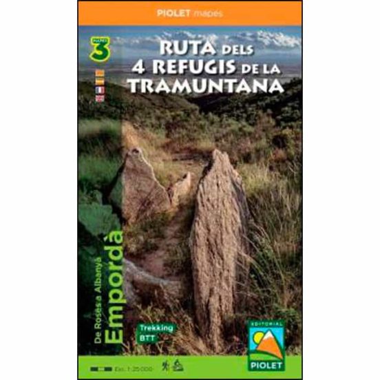 Ruta Dels 4 Refugis De La Tramuntana 1:25.000