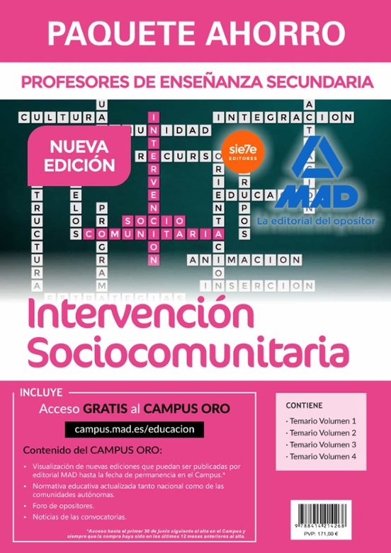 Paquete Ahorro Intervención Sociocomunitaria Cuerpo De Profesores De E
