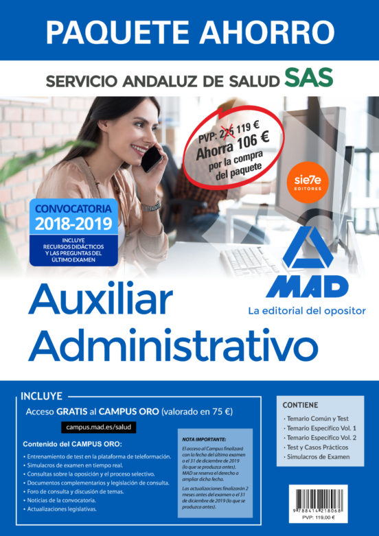 Paquete Ahorro Auxiliar Administrativo Del Servicio Andaluz De Salud