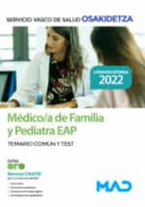 Médico De Familia Y Pediatra Eap De Osakidetza Temario Común Y Test