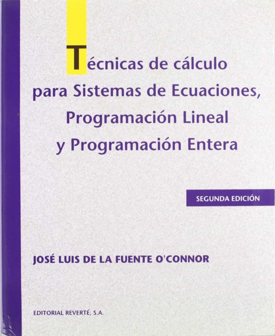 Tecnicas de Calculo para Sistemas de Ecuaciones Programacion Lin Eal y
