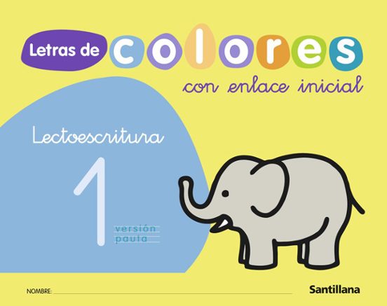 Cuaderno 1 Letras Colores Ligada Cast