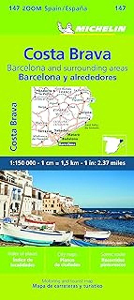 Mapa Zoom Costa Brava. Barcelona Y Alrededores