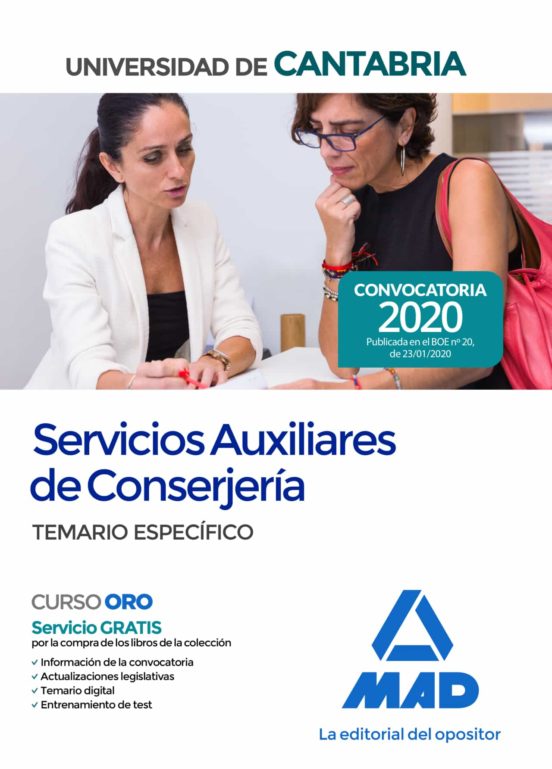 Servicios Auxiliares De Conserjería De La Universidad De Cantabria. Temario Específico