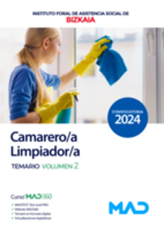 Camarero/a Limpiador/a Temario Volumen 2 Instituto Foral De Asistencia