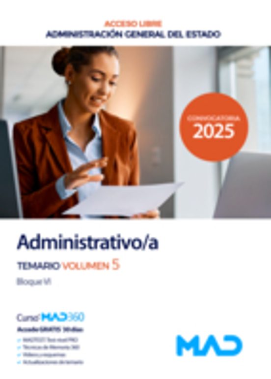 Administrativo Del Estado. Temario Volumen 5 Bloque Vi