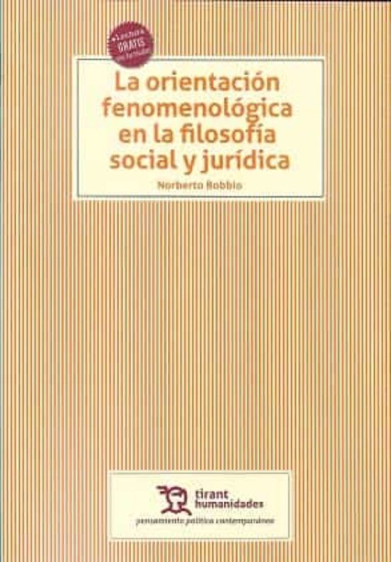 La Orientacion Fenomenologica En La Filosofia Social Y Juridica