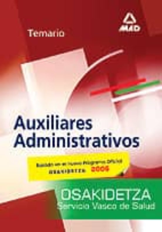 Auxiliares Administrativos Del Servicio Vasco De Salud-osakidetza : Te