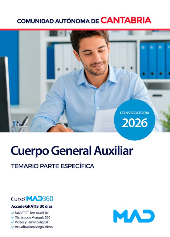 Cuerpo general auxiliar. Temario parte específica: Comunidad Autónoma de Cantabria