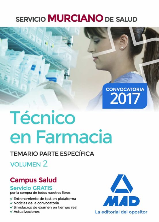 Tecnico En Farmacia Del Servicio Murciano De Salud: Temario Parte Espe