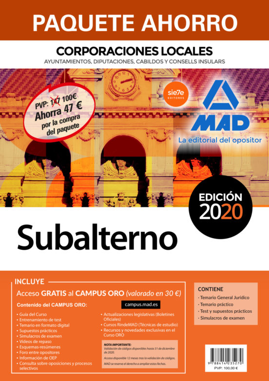 Paquete Ahorro Subalterno De Corporaciones Locales