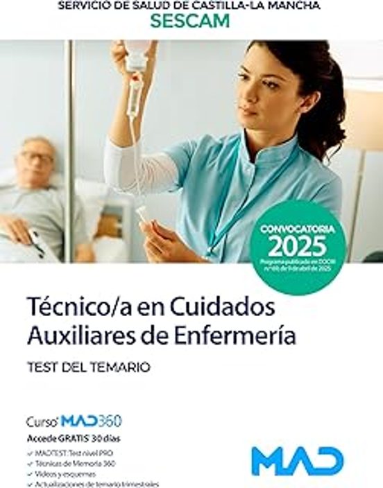 Técnico/a En Cuidados Auxiliares De Enfermería. Test Del Temario 2025