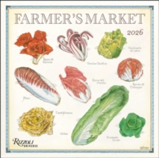 Farmers Market 2026 Wall Calendar