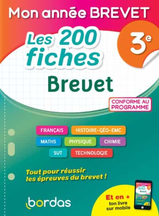Mon Annee Brevet - Les Fiches Le Brevet 3e
