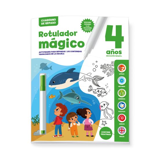 Cuaderno De Repaso Rotulador Mágico 4 Años