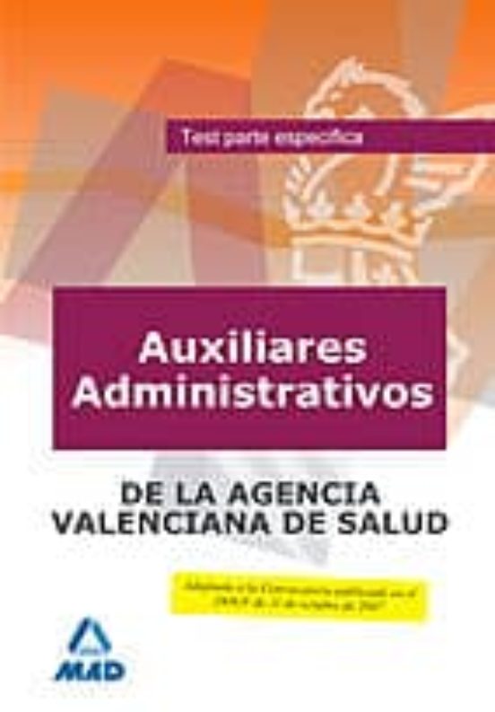 Auxiliares Administrativos De La Agencia Valenciana De Salud. Test Par