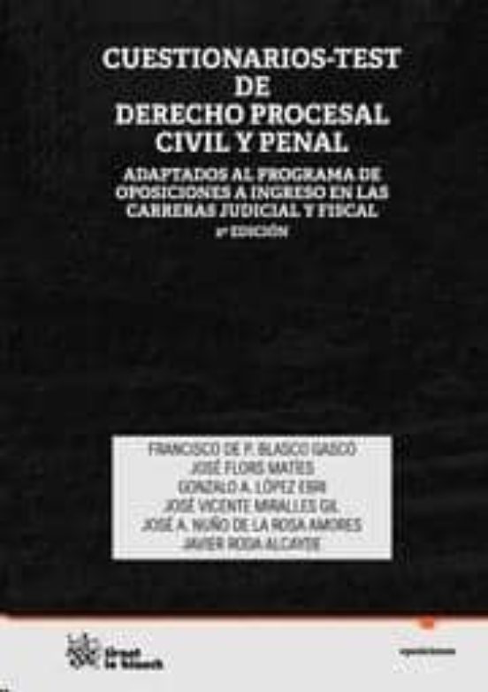 Cuestionarios Test De Derecho Procesal Civil Y Penal