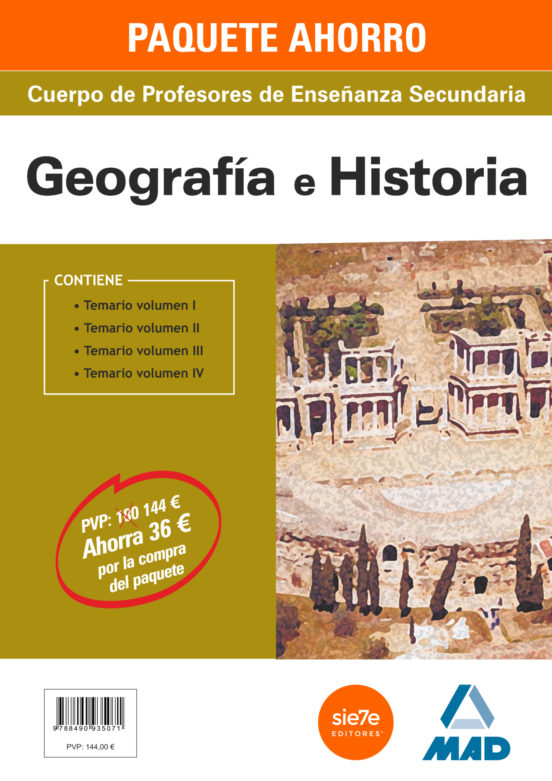 Paquete Ahorro Geografía E Historia Cuerpo De Profesores De Enseñanza