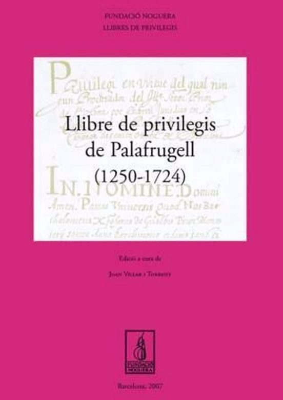 Llibre De Privilegis De Palafrugell