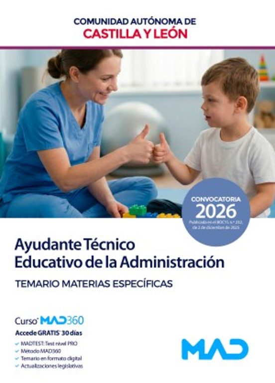 Ayudante Técnico Educativo. Temario Materias Específicas. Comunidad Au