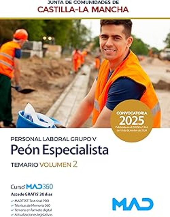 Peón Especialista . Temario Volumen 2 Junta