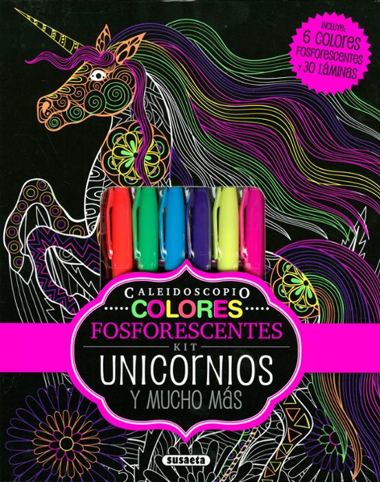 Unicornios Y Mucho Mas. Kit Caleidoscopio Colores Fosforescentes