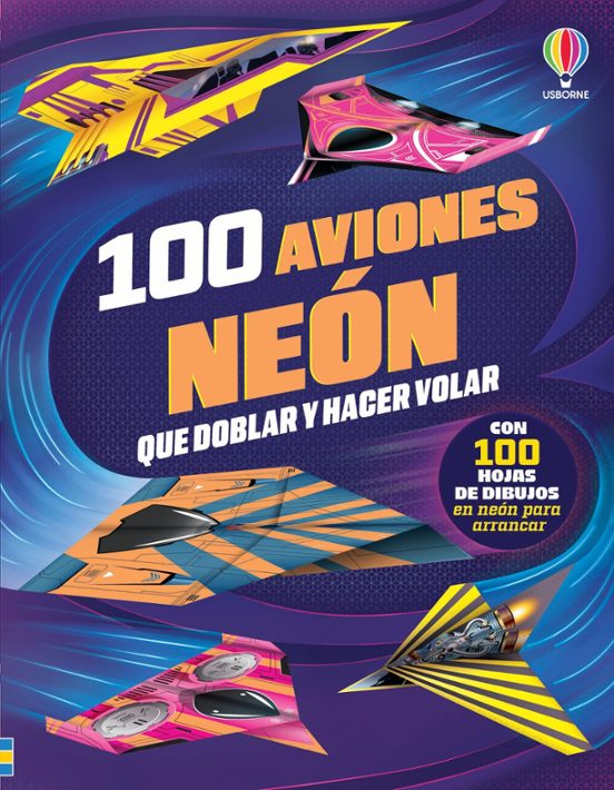 100 Aviones Neón Que Doblar y Hacer Volar