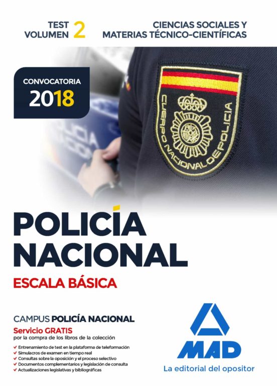 Policia Nacional Escala Basica: Test : Ciencias Sociales Y Mat