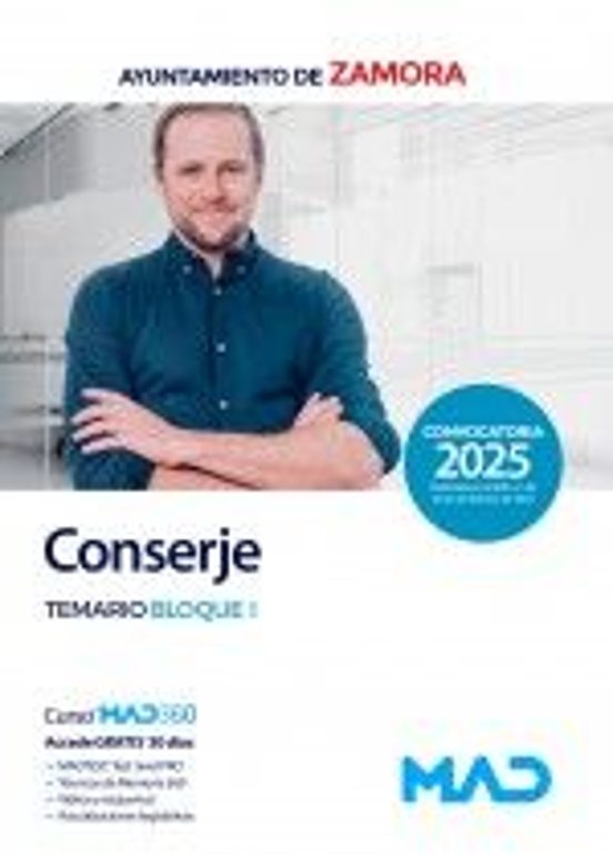 Conserje. Temario Bloque I. Ayuntamiento De Zamora