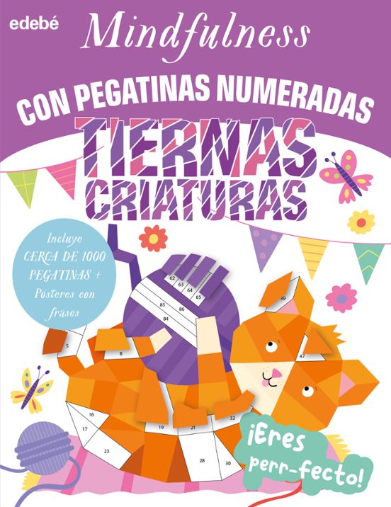 Mindfulness Con Pegatinas Numeradas: Tiernas Criaturas