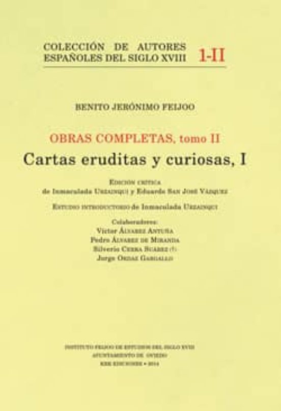 Benito Jerónimo Feijoo: Cartas Eruditas Y Curiosas I
