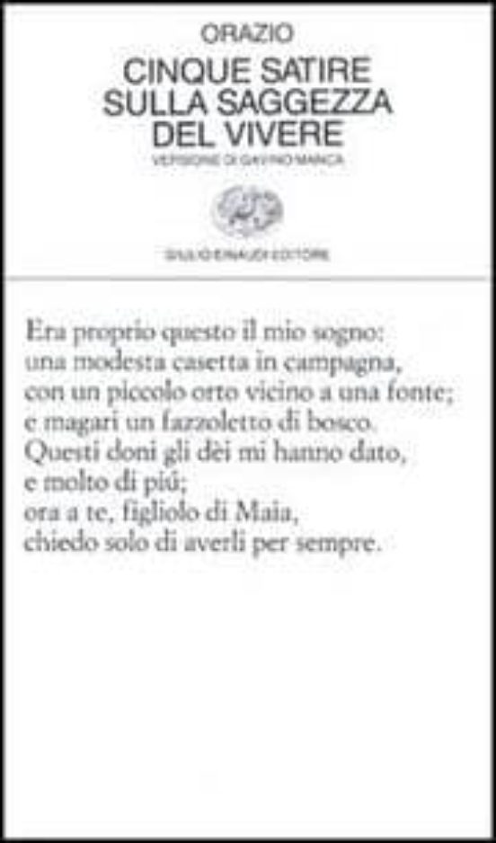 Cinque Satire Sulla Saggezza Del Vivere