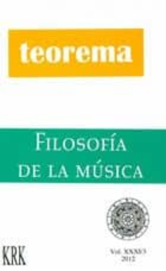 Teorema Vol. Xxxi/3. Filosofia De La Musica